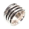 thumbnail image 1 of Spinner Ring Fidget Ring Anxiety Ring 925 Sterling Silver Spinner Ring Meditation Ring Worry Ring Statement Ring, 1 of 3