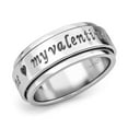 thumbnail image 1 of Spinner Ring for Women - Spinning  Anxiety Ring for Men - Wedding Band 925 Sterling Silver Platinum Plated My Jewelry Stress Relief Women for Her Size 8 Bridal  Women Christmas Gifts, 1 of 4