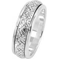 thumbnail image 1 of Spinner Rings for Anxiety High Polished Sterling Silver Ring for Women US 7, 1 of 7