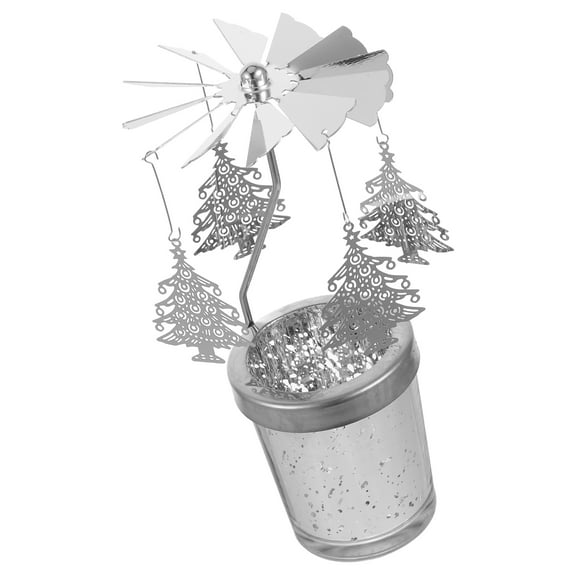 MOKKHNB special occasions Rotating Windmill Candlestick Metal Decorative Family Christmas 1Pack