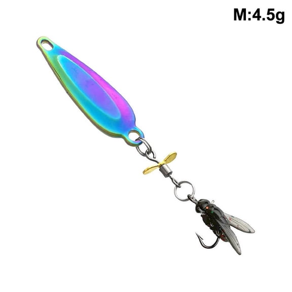 Spinner Spoon Metal Bait Micro Fishing Lure Small Sequins Shot Long