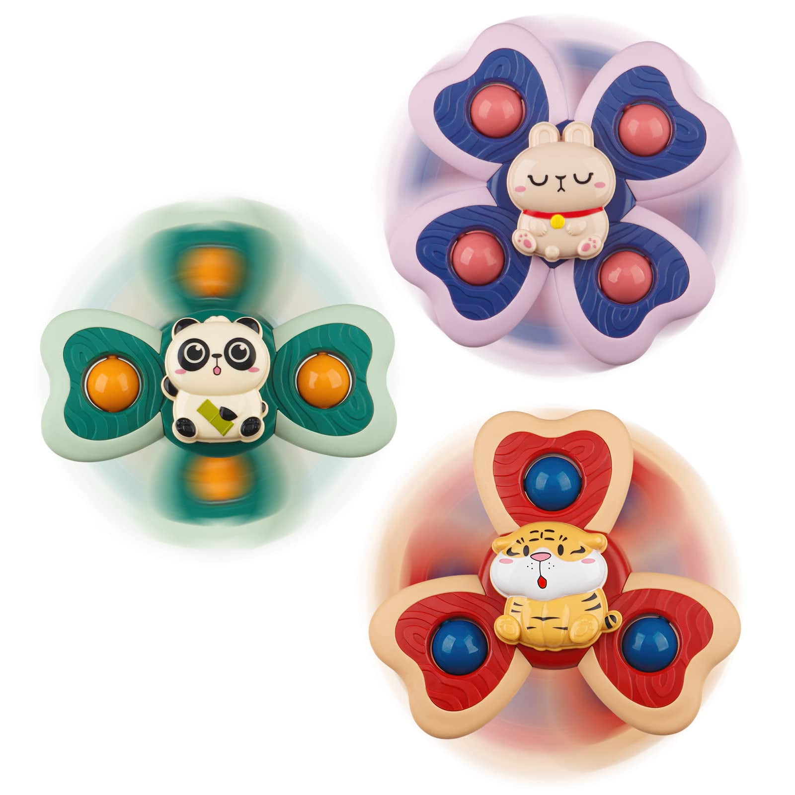 Suction Cup Spinner Toys - Baby Montessori Sensory Educational