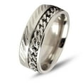 thumbnail image 1 of Spinner Wedding Band Ring Stainless Steel 8mm Men Womens Ginger Lyne Collection, 1 of 5