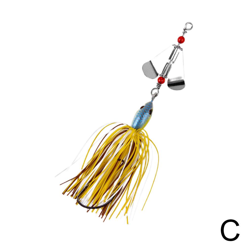 Spinnerbait Buzzbait Jigs Head Rubber Skirts Pike Bass Lure Fishing