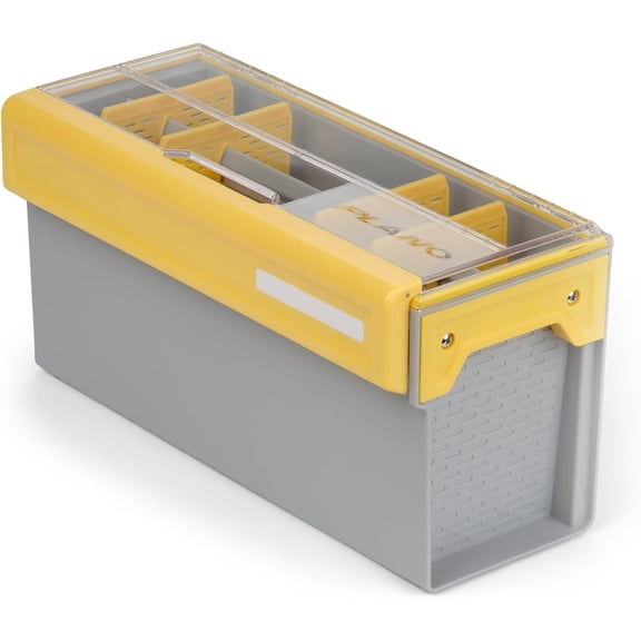 Spinnerbait Tackle Utility Box Clear and Yellow Rust-Resistant Waterproof Tray Organizer