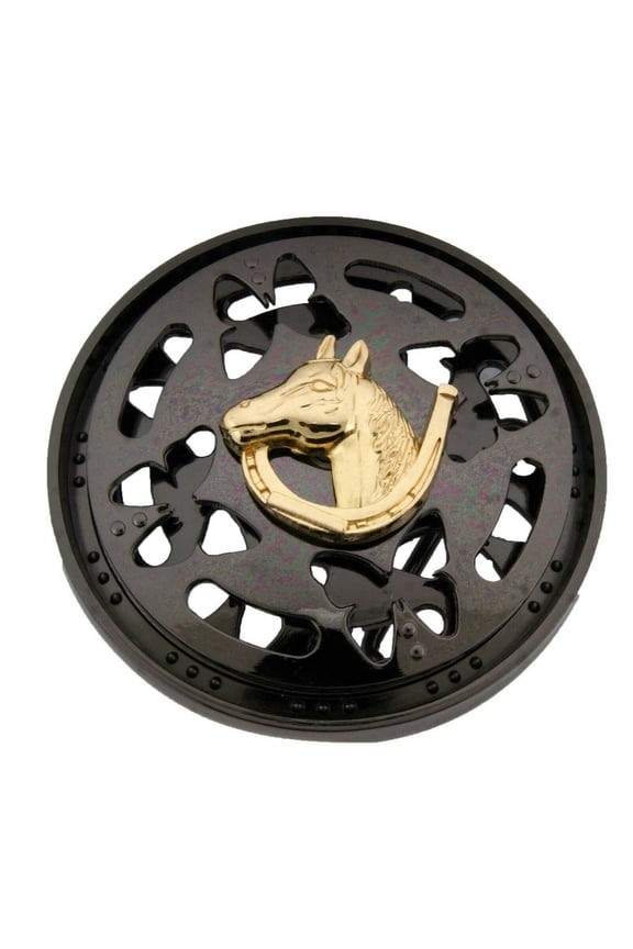 Spinners Belt Buckle Horse Horseshoes Western Cowgirl Rodeo Sports New