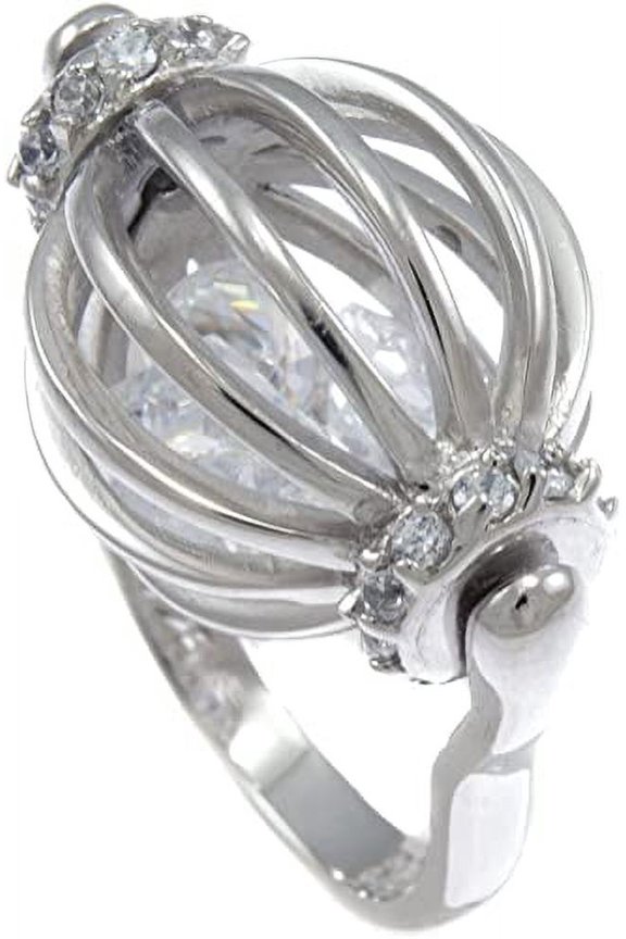 Spinning Barrel CZ Ladies Cocktail Ring RL167 (9)