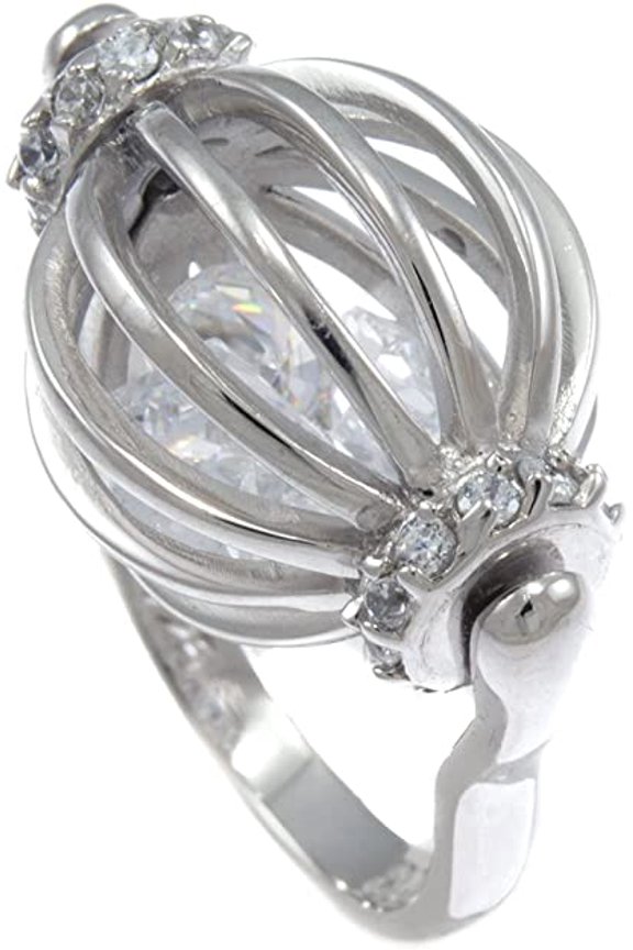 Spinning Barrel CZ Ladies Cocktail Ring RL167