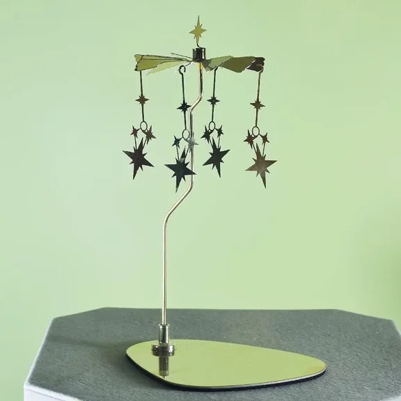 Spinning Candle Holder Carousel Candle Spinner Rotating Candle Holder Candle Stick Holder Tray Spinning Candle Rotary Holder