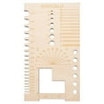 thumbnail image 1 of Spinning Control Card with Angle and Scale, Multifunctional Wood Knitting Needle Gauge and Ruler for Spinners Yarn Measuring Tools Crochet Accessories, 1 of 9