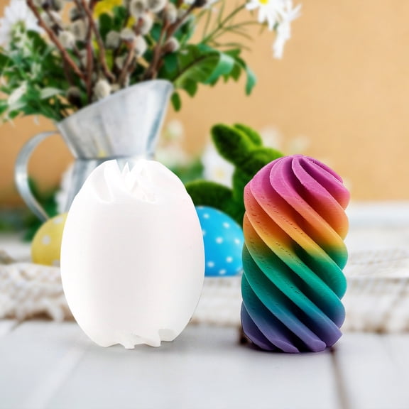 Spinning Easter Egg Decompression Toy with Music, Stress Relief Sensory Egg for Adults, Calming Desk Decor Spring Party Favor Gift