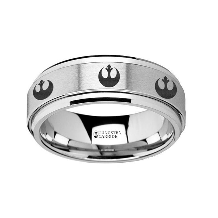 Thorsten Batman Symbol Tungsten Carbide Spinner Wedding Band - 8mm Thorsten Batman Symbol Tungsten Carbide Spinner Wedding Band - 8mm