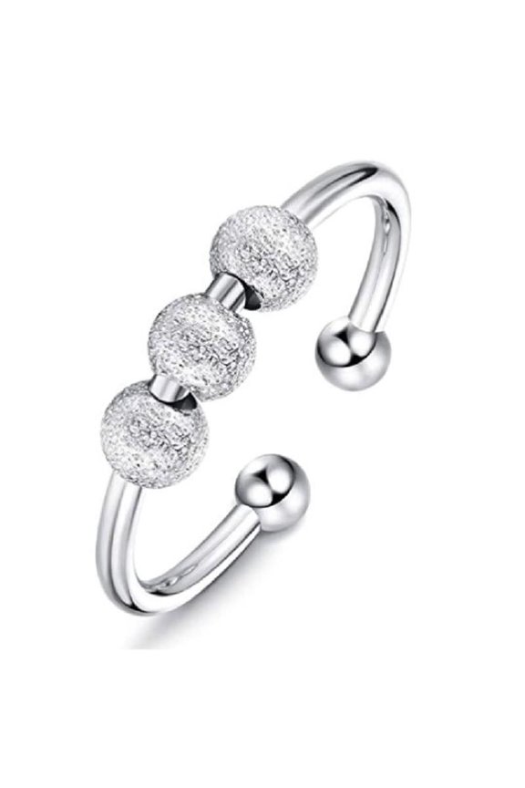 Spinning Fidget Peace Rings Spinner Open Rings for Anxiety Worry Rotatable Ring Relieving Stress Valentine's Day Jewelry Gifts