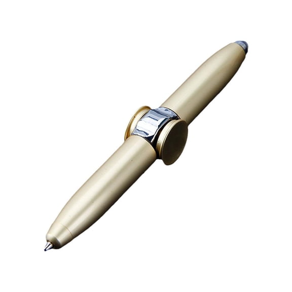 Metal Rotating Ballpoint Pen with LED Accent, Alloy Writing Pen for Office Desk and Professional Use (Adults)