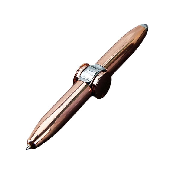 Metal Rotating Ballpoint Pen with LED Accent, Alloy Writing Pen for Office Desk and Professional Use (Adults)