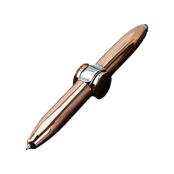 Metal Rotating Ballpoint Pen with LED Accent, Alloy Writing Pen for Office Desk and Professional Use (Adults)