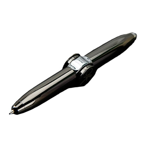 Metal Rotating Ballpoint Pen with LED Accent, Alloy Writing Pen for Office Desk and Professional Use (Adults)