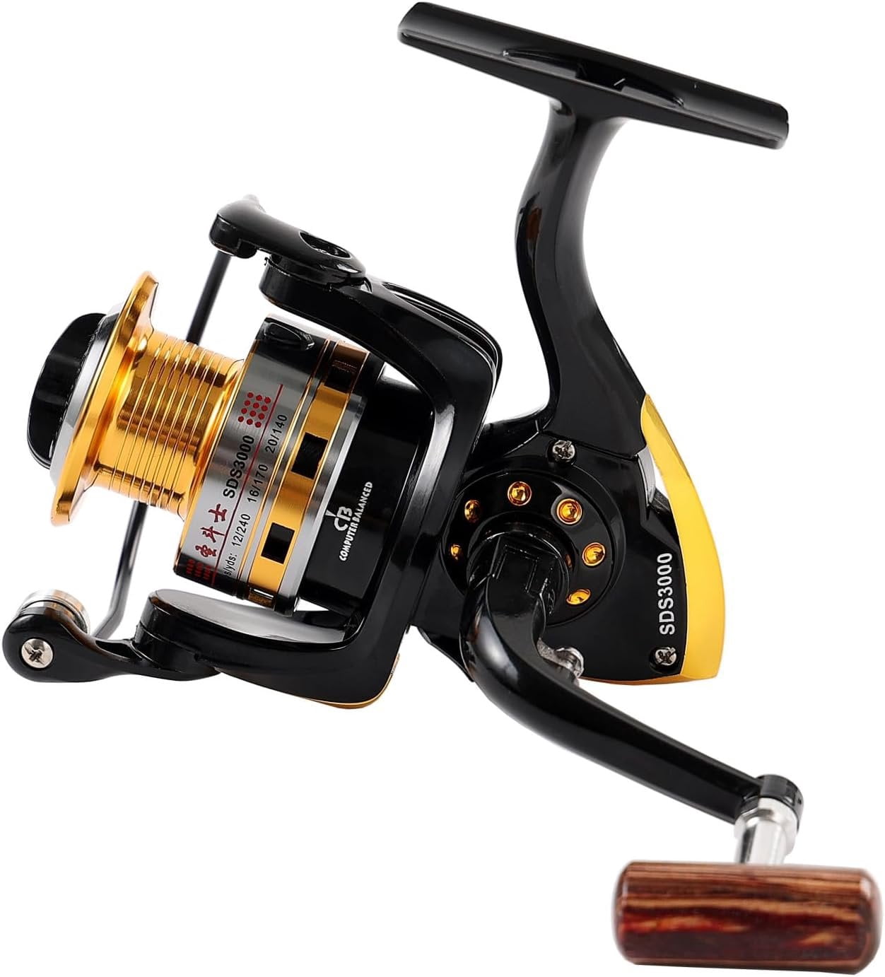Spinning Fishing Reels for Saltwater Freshwater 1000 2000 3000 4000 5000 6000 Series Fishing Spool Left/Right Interchangeable Trout Carp Spinning Reel Light and Smooth