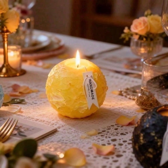 Spinning Globe Shape Scented Candle - Romantic Aromatherapy Candle For Relaxation, Sophisticated Home Decor Element