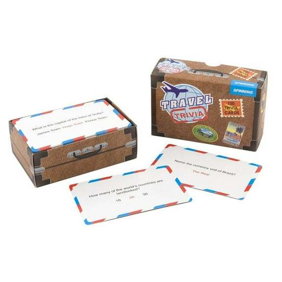 Spinning Hat Travel Trivia Cards