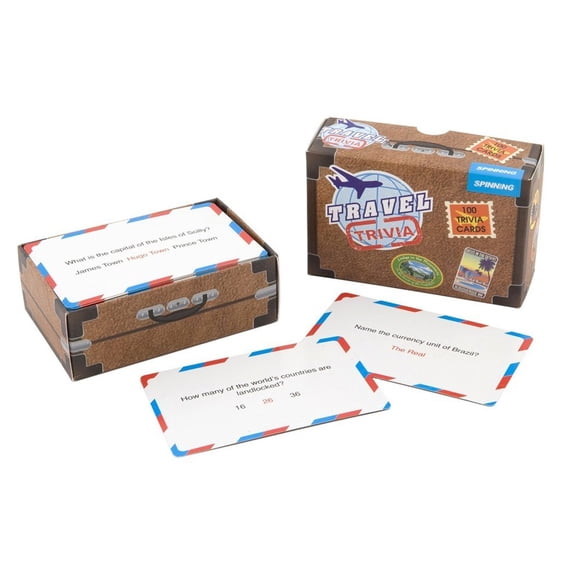 Spinning Hat Travel Trivia Cards