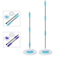 thumbnail image 1 of Spinning Mop Pole Handle Replacement 360° Rotating Cleaning Tool with 2 Mop Heads,Suit for Press-Type Buckets, 1 of 7