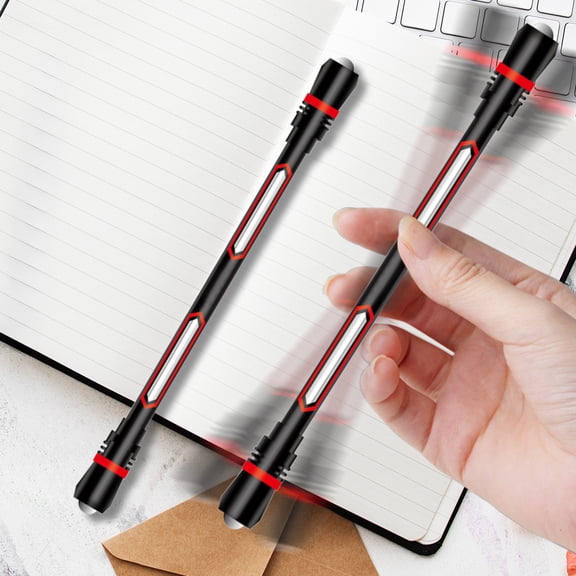 Spinning Pen Rolling Finger Rotating Gaming Trick Pen Mod No Refill Stress Releasing Brain Training for Office Supplies(Red)