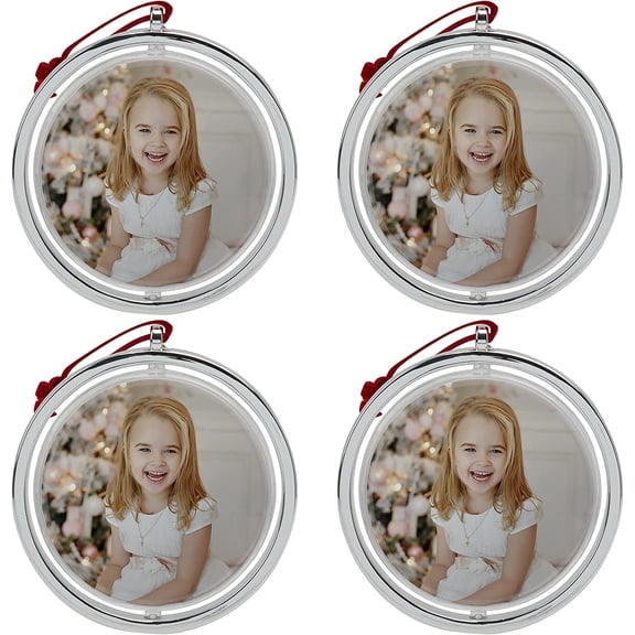 Fine Photo Gifts Spinning Photo Ornament - Pack of 4