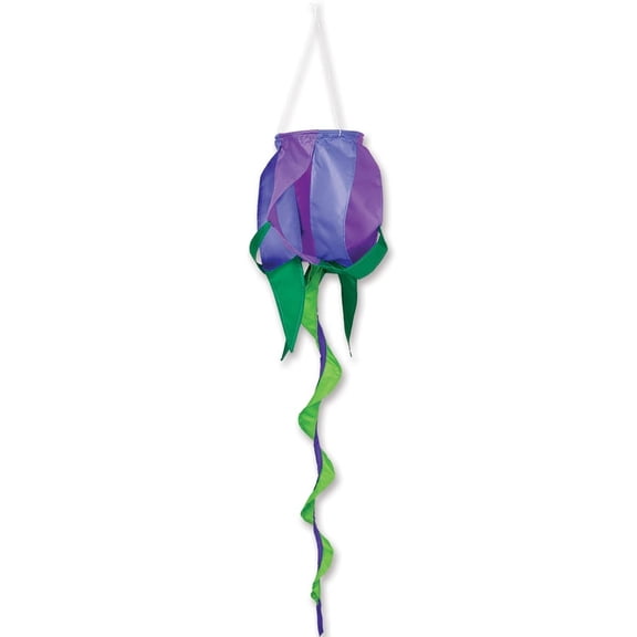 Spinning Purple Rose Wind Sock 29"