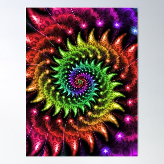 Spinning Rainbow Spiral Poster Wall Art Modern Wall Decor For Living Room Bedroom Art