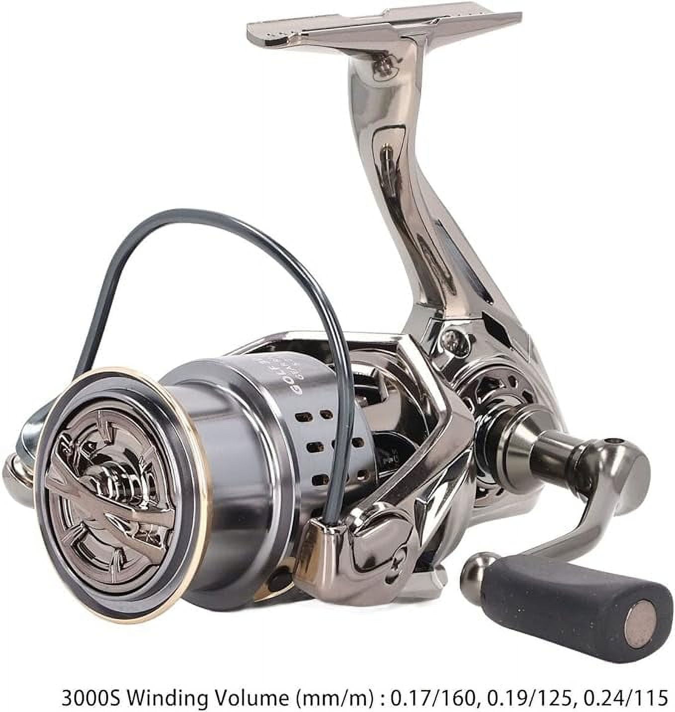 Spinning Reel, Smooth Fresh and Saltwater Fishing Reel, CNC Machined Sealed  Body, for Bass Catfish Crappie Trout, Spinning Fishing Reel 1000-7000