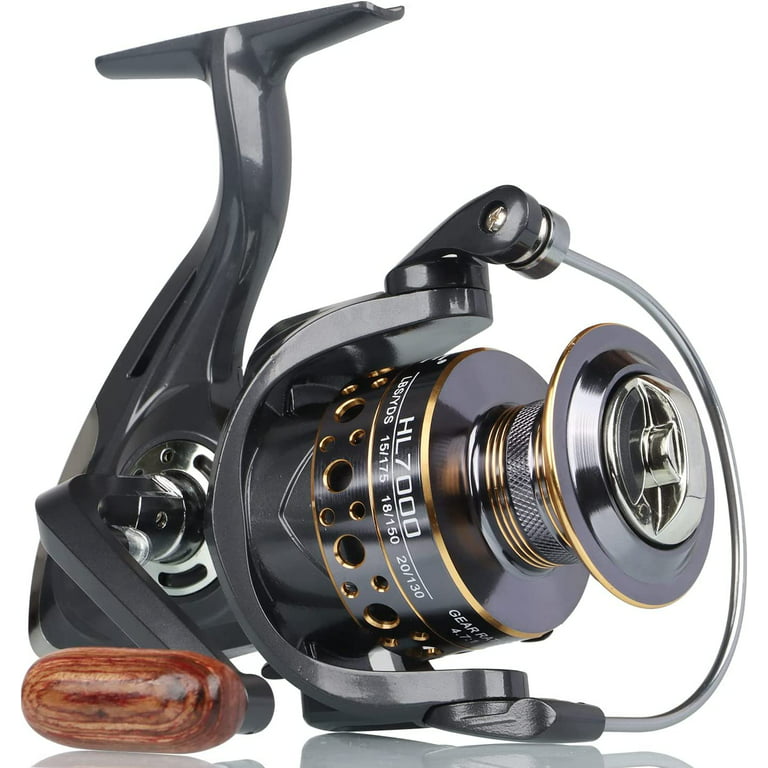 Spinning Reel, Saltwater Fishing Reels with Wooden Handle 13 BB
