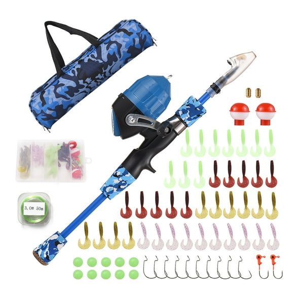 Spinning Rod,Combo Kit With And Reel Combo Kids Pole Rod And Reel Pole Portable With 1.5m Pole Set Rod 59''/47.2'' Pole Portable Combo 59''/47.2'' Pole Children Qisuo