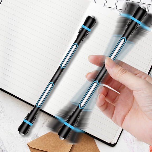 Spinning Rotating Pen,Stress Relief Dual-use Writing Pen,7.5 Inch,Plastic Rotating Pen for Students Beginners Practice