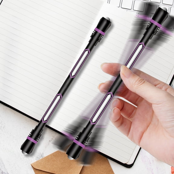 Spinning Rotating Pen,Stress Relief Dual-use Writing Pen,7.5 Inch,Plastic Rotating Pen for Students Beginners Practice