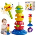 thumbnail image 1 of Learning Toys for Toddlers 1-3, Baby Spinning Stacking Toys, Montessori Educational Toy for 1 2 3 Year Old Girl Boy, 1 of 7