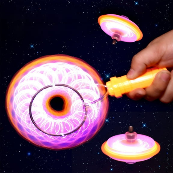 Spinning Top under $5! Cagogo Hand-cranked Inertial Spinning Top, Magical Rotating TopToys, Colorful Luminous Magnetic Track, Educational DecompressionToyss, Creative Spin Top forKids