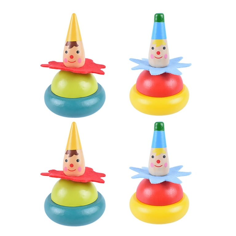 Novelty Wooden Colorful Spinning Top Kids Wood Children's Party Toy .