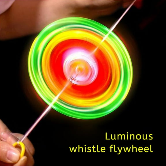 Spinning Wheel Toy Colorful Glow Up Novelty Children's Toys Pull Line Flywheel Pull Flywheel Spinning Light Toy Gifts For Kids Boys Girls Birthday Chirmas Holid