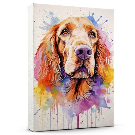 Spinone Italiano Canvas Wall Art Famous Oil Paintings Monets Watercolor Dog Canvas Funny Dog Canvas Floral Print Abstract Farmhouse Gallery Aesthetic Room Decor for Bedroom Bathroom