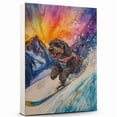 thumbnail image 1 of Spinone Italiano Dog Canvas Skiing Stretched Canvas Size 8x12 – Funny Spinone Italiano Dog Canvas Wall Decor, Funny Dog Wall Art for Skiing Room, 1 of 5