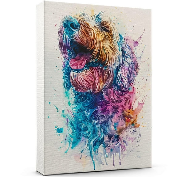 Spinone Italiano Dog Canvas Wall Art Prints,Watercolor Dog Art Canvas Painting Poster,Pet Canvas Painting Puppy Artwork 8x12 inches