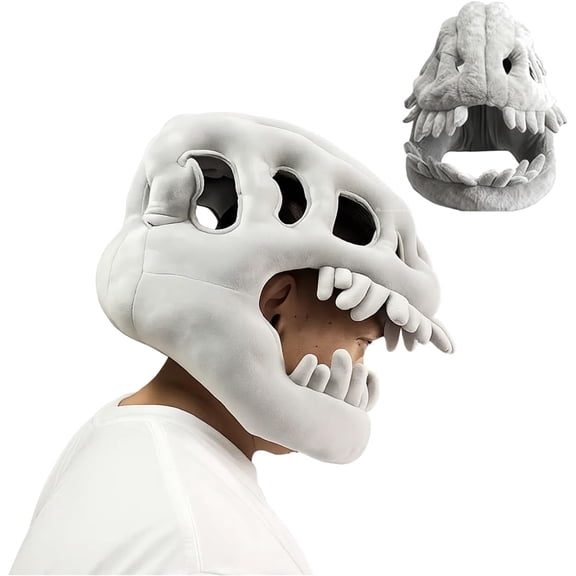 Spinosaurus Plush Dino Outfit New Plush Dinosaur Skeleton Hoodie, Halloween Realistic Dinosaur Skeleton Costume Set