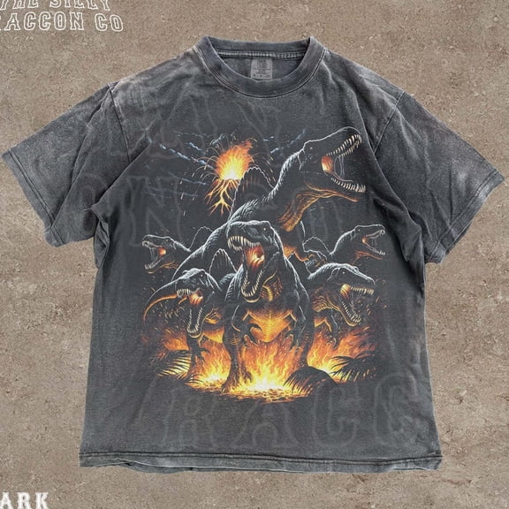 Spinosaurus Shirt, Retro 90S Dinosaur Graphic Tee, Prehistoric T-Shirt, Grunge Paleontology Top Gift Him DARK HEATHER Unisex S-5XL Hot Trending Shirt, Vintage Birthday Gift