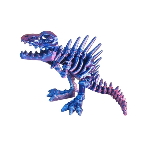 Spinosaurus Skeleton 3D Printed Large Articulated Dinosaur Fossil Figure Multi-Jointed Prehistoric Bone Model for Museum Style Desktop Home Decor