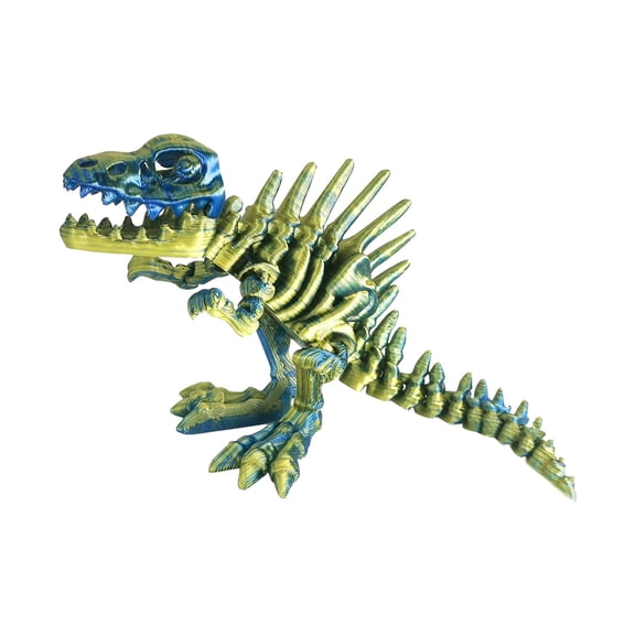 Spinosaurus Skeleton 3D Printed Large Articulated Dinosaur Fossil Figure Multi Jointed Bone Model for Museum Style Desktop Decoration