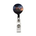 thumbnail image 1 of Spinosaurus Volcano Lava Dinosaur Retractable Reel ID Badge Key Card Name Tag Holder with Clip, 1 of 7