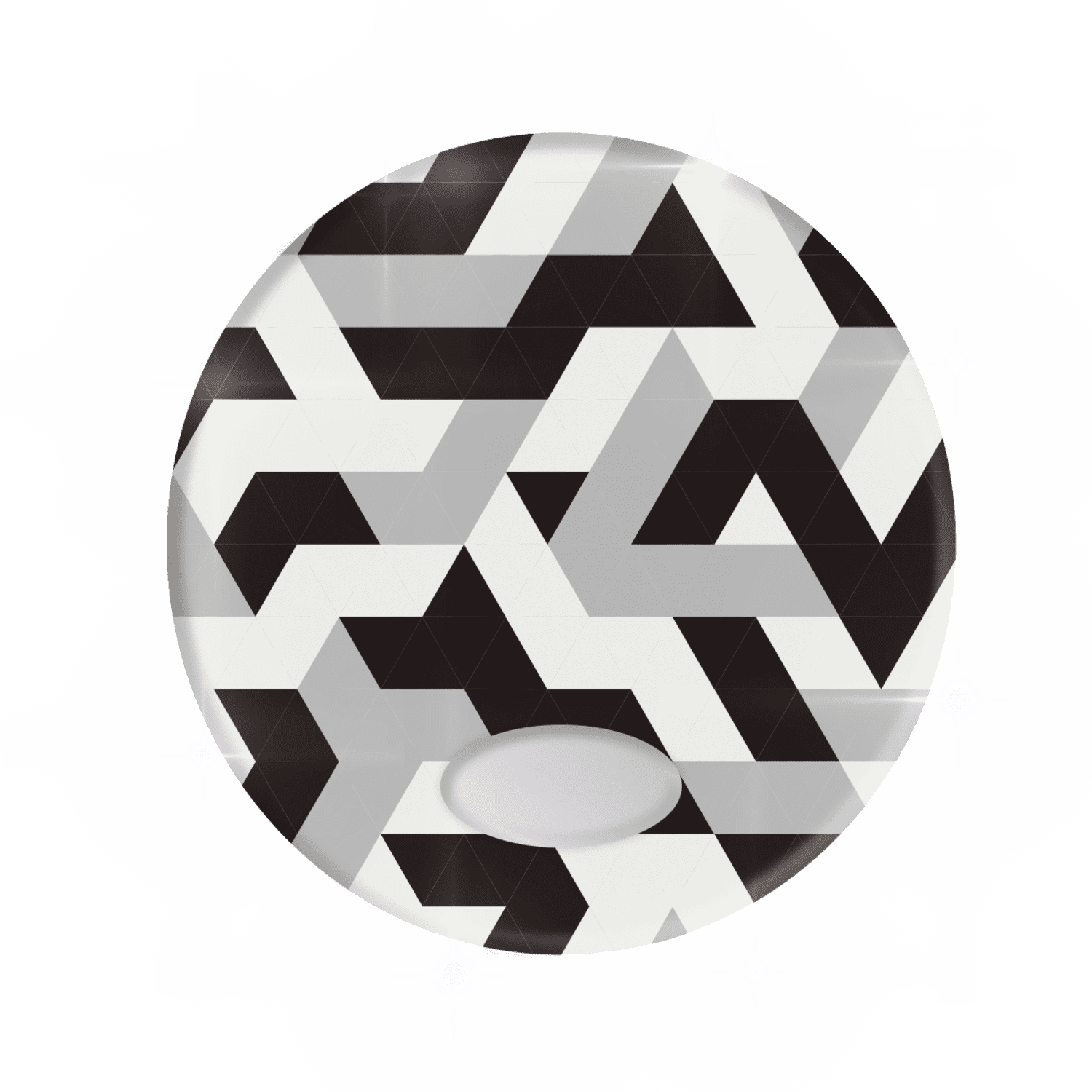Spinpop LED Phone Grip With Suction Cup - Black and White