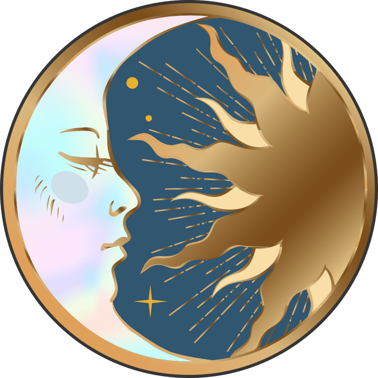Spinpop Phone Grip - Sun Moon Gold Foil