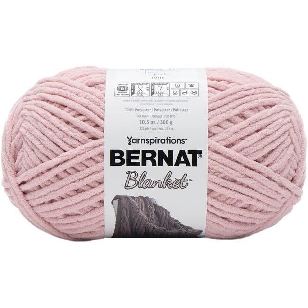  Bernat Blanket Yarn - Big Ball (10.5 oz) - 2 Pack with Pattern  Cards in Color (Terracotta Rose)